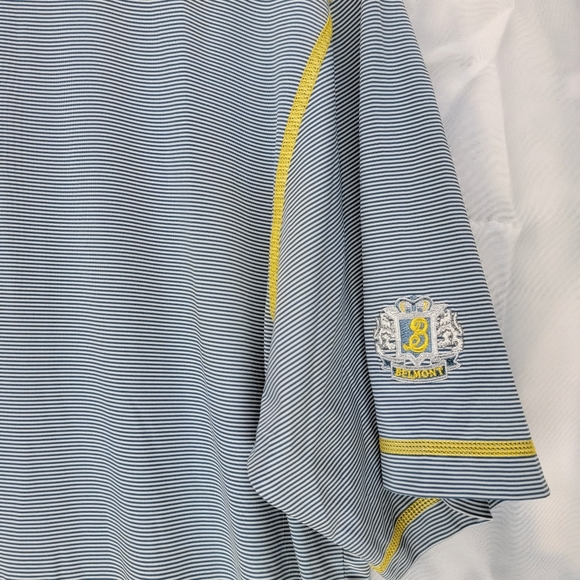 2/$20 Footjoy Athletic Fit Golf Polo Light Blue Stripes sz Small - Picture 2 of 8